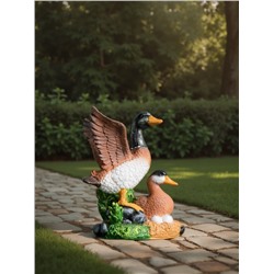 Садовая фигура из полистоуна «Утка с селезнем», 35 см