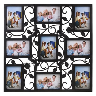 Фоторамка коллаж 53х53 см бабочка / KS808 /уп 24/9 фото черная