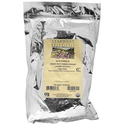 Starwest Botanicals, Органический молотый корень имбиря, 453,6 г (1 фунт)