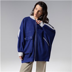 Бомбер объемного кроя с карманами, Стильное вложение (oversize, L-XL)