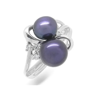 Кольцо из серебра жемчуг, К1501ч