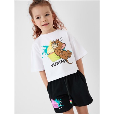 Фуфайка трикотажная для девочек (футболка)