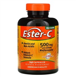 American Health, Ester-C с цитрусовыми биофлавоноидами, 500 мг, 240 капсул