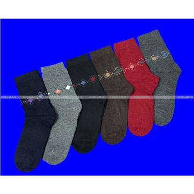 Термоноски женские собачья шерсть Ромбы арт. 3700