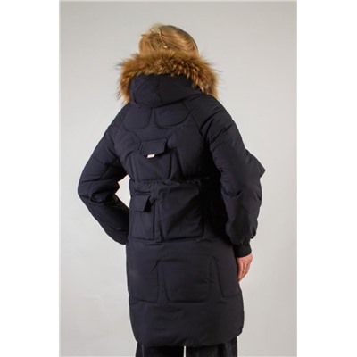 Зимняя парка, натуральный мех арт.620 (Черный)