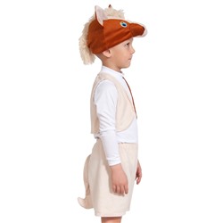 Карнавальный костюм «Коник»: жилет, шорты, шапочка, рост 92-116 см