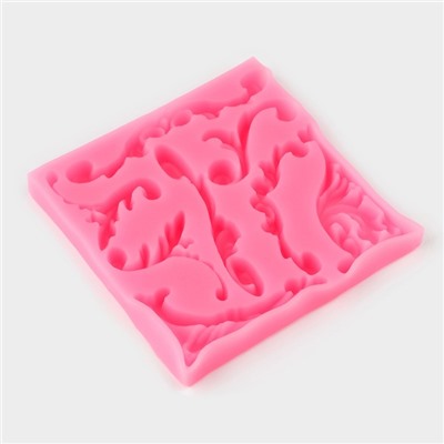 Молд для заливки «Вензельный оттиск», 9.8×1.2 см, силикон, МИКС