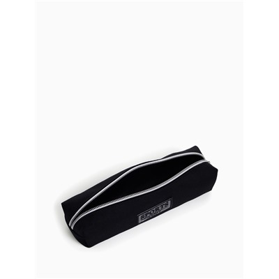 Косметичка-пенал школьная на молнии, длина 20 см, чёрная