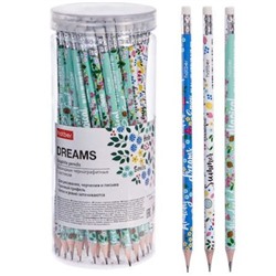 Карандаш черногр. "Мечты" с ластиком HB в тубе (065981) Хатбер