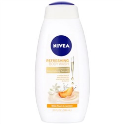 Nivea, Освежающий гель для душа, белый персик и жасмин, 591 мл (20 жидк. унций)