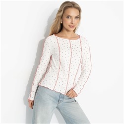 Лонгслив из хлопка, Громкий тренд (нежное чувство)