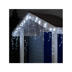 Гирлянда «Бахрома» 3×0.6 м, IP44, УМС, белая нить, 160 LED, свечение белое, 220 В