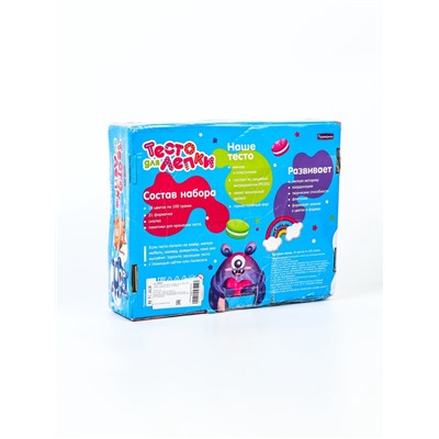 УЦЕНКА Тесто для лепки в коробке, тесто 1800 г, 18 цветов, 21форма, скалка, 1/5