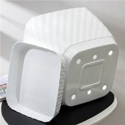 Горшок для цветов с поддоном СибПолимер «Классика», 15 л, пластиковый, белый