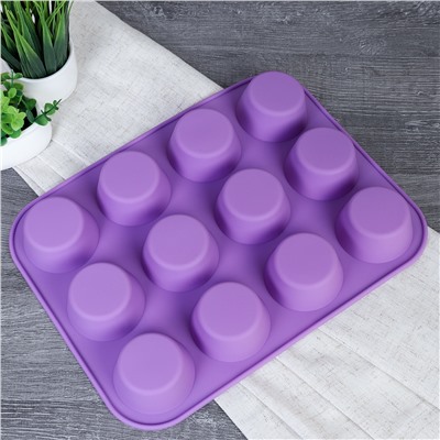 Форма для выпечки 12 ячеек силиконовая Пирамидки 3 см / HL-321 /уп 200/ 0,145/ 29x22x3 см