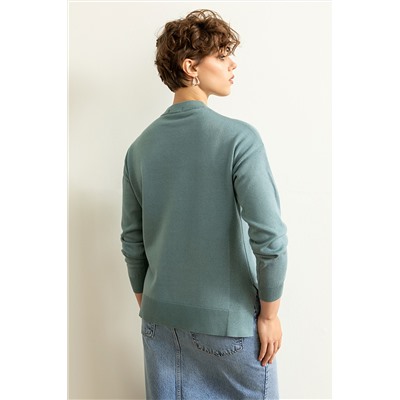 Джемпер жен BeGood AW23WK156 серая мята