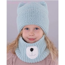 18-11-L Комплект для девочки флис (шапка+снуд) (48-50)