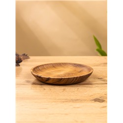 Тарелка, 12×12×1.5 см, тиковое дерево