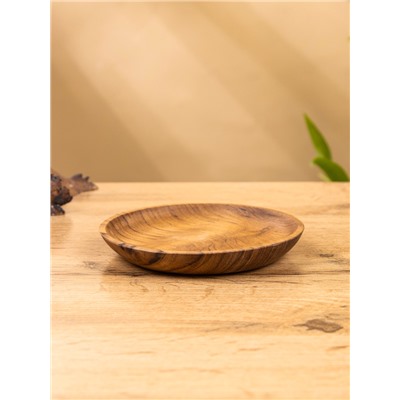 Тарелка, 12×12×1.5 см, тиковое дерево