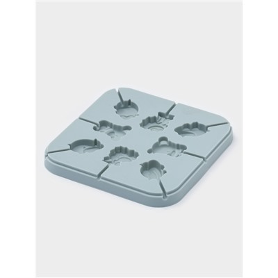 Форма для леденцов «Зоопарк», силикон, 14.5×14.5×1.5 см, 8 ячеек (3×2.5 см), с палочками, МИКС