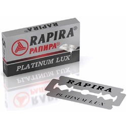 Лезвия для бритья классические двусторонние Рапира Platinum LUX 5шт. (3X5шт. =15 лезвий) на блистере