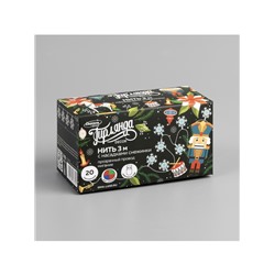 Гирлянда «Нить» 3 м с насадками «Снежинки большие», IP20, прозрачная нить, 20 LED, свечение мульти (RG/RB), мигание, USB