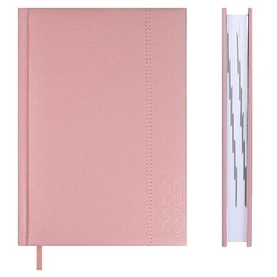 Ежедневник 2026 г. А5 352 стр. 70230 ESCALADA "НАППА РОЗОВЫЙ" кожзам,поролон,ляссе Феникс