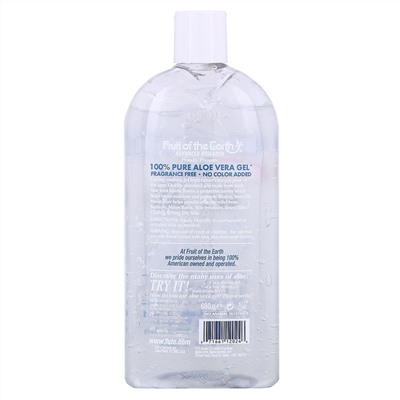 Fruit of the Earth, Aloe Vera, 100% Gel, 24 oz (680 g)