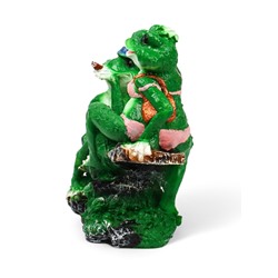 Садовая фигура из полистоуна «Лягушки на качелях», 37×17×38 см