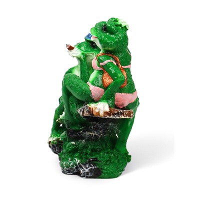 Садовая фигура из полистоуна «Лягушки на качелях», 37×17×38 см