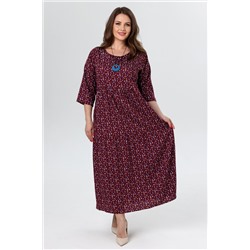 Платье штапель  5872/97/Бордовый
