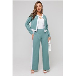 Костюм двойка деловой вечерний 43079 (Зеленый)