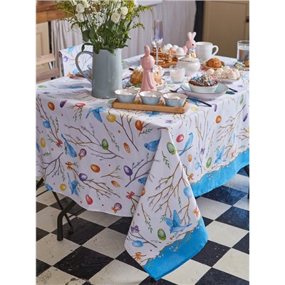 Скатерть Доляна Happy Easter 110×144 см, 100% хлопок, 164 г/м²