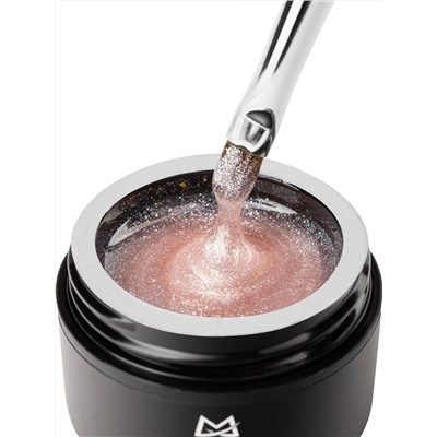 MANITA Гель моделирующий для ногтей с хлопьями юки / Builder Gel Moonlight №02, 15 мл 28225