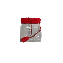 Косметичка Туба прозрачная со шнурком большая 22*20*5см