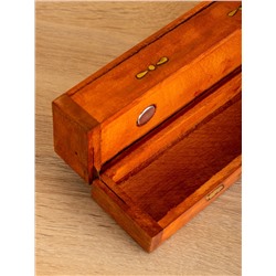 Пенал для благовония двойной с хранением, 30.5 см, дерево шишам