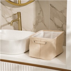 Короб для хранения вещей SL Home, 32×23×18,5 см, бежевый