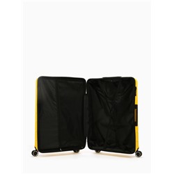 УЦЕНКА Чемодан 28", РР, 50*30*74, отд на молнии, код замок, 4 колеса, желтый