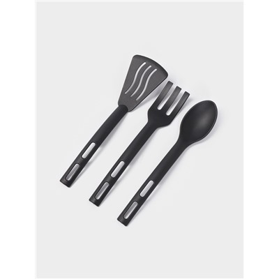 Набор кухонных принадлежностей Доляна «Глори», 3 шт., чёрный