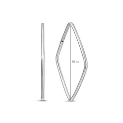 Серебряные серьги, без вставки, с-10,0