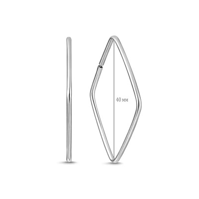 Серебряные серьги, без вставки, с-10,0