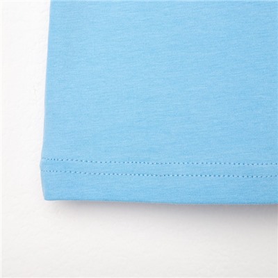 Футболка детская Basic line, голубая, рост 104 см