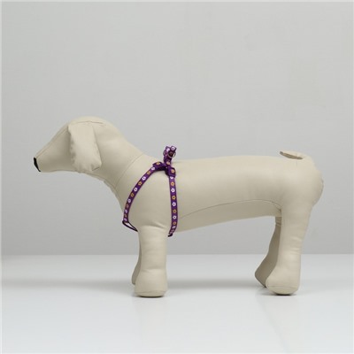 Шлейка «Цветы», 27-42×1 см, фиолетовая