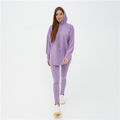 Костюм женский (толстовка, легинсы), цвет лиловый, размер 44