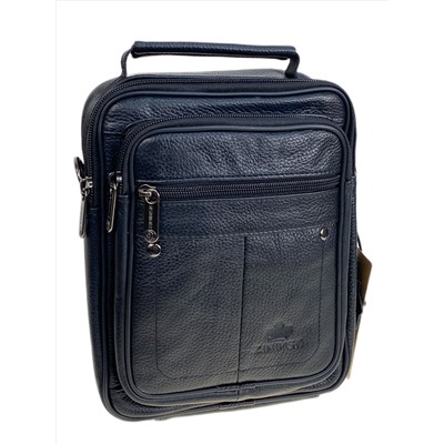 Сумка мужская из натуральной кожи, цвет черный