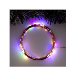 Гирлянда «Нить» 10 м роса, IP20, медная нить, 100 LED, свечение мульти, 12 В