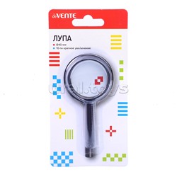 Лупа с десятикратным увеличением d=40 мм, стеклянная линза, пластиковый корпус, в картонном блистере