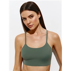 Omsa Топ 3. OmD 1112B Invisible Майка "Toп" женская с сеткой (кроп-топ на тонких бретелях с вкладышами), PA