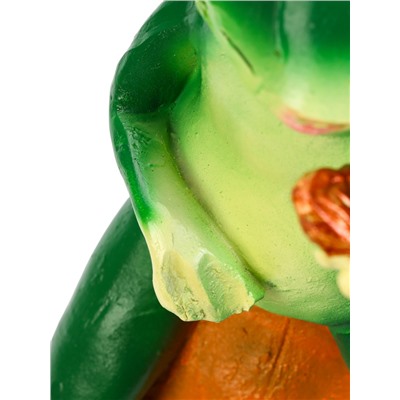 Садовая фигура из полистоуна «Лягушка с бабочкой», 39×14×14 см