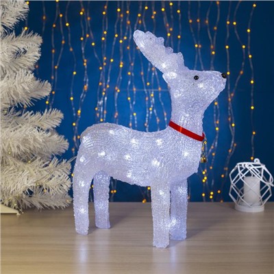 Светодиодная фигура «Оленёнок гордый» 30×40×11 см, акрил, 40 LED, 220 В, свечение белое